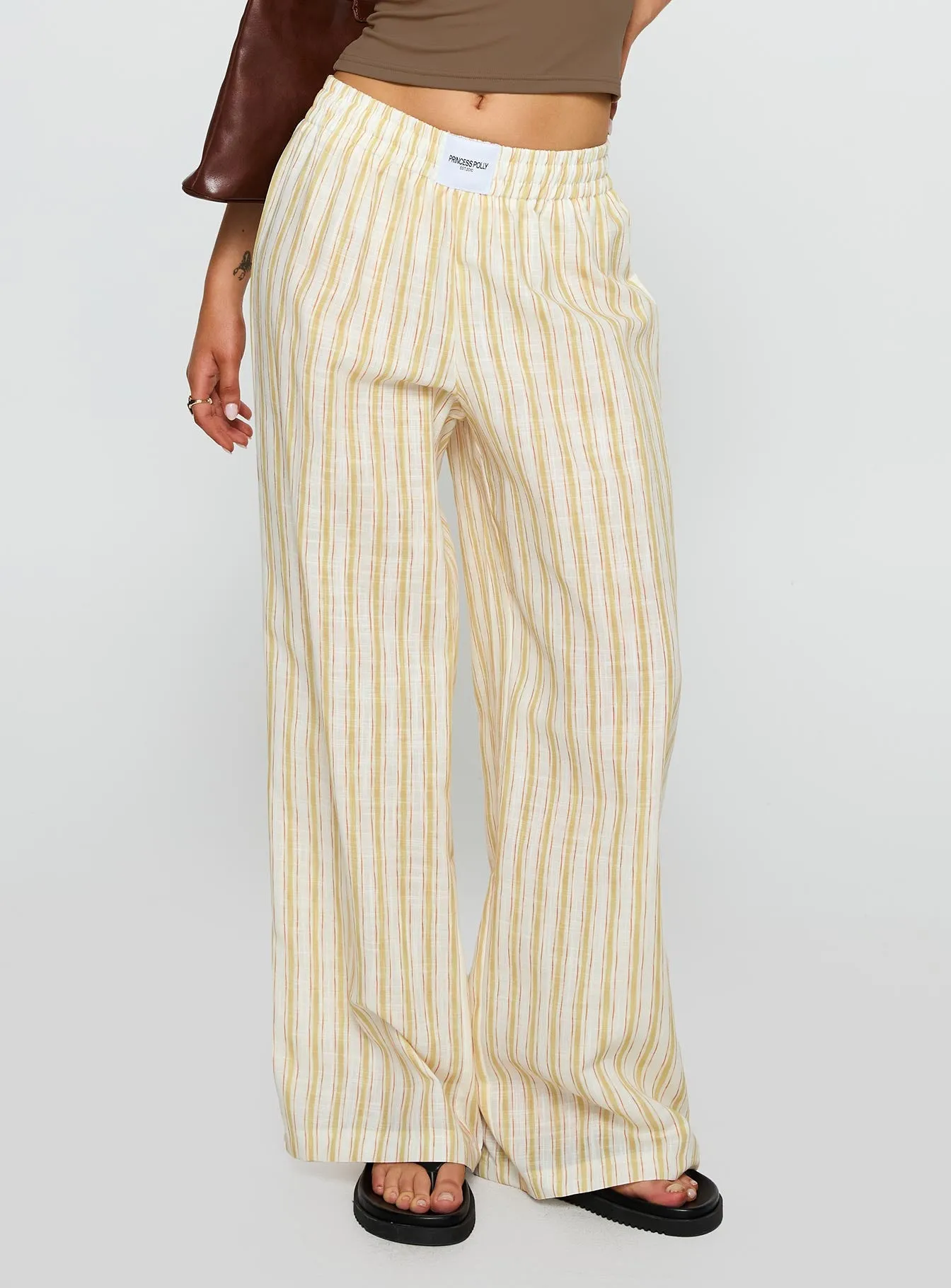 Beach House Pants Yellow Stripe sold by Princess Polly product image thumbnail 2