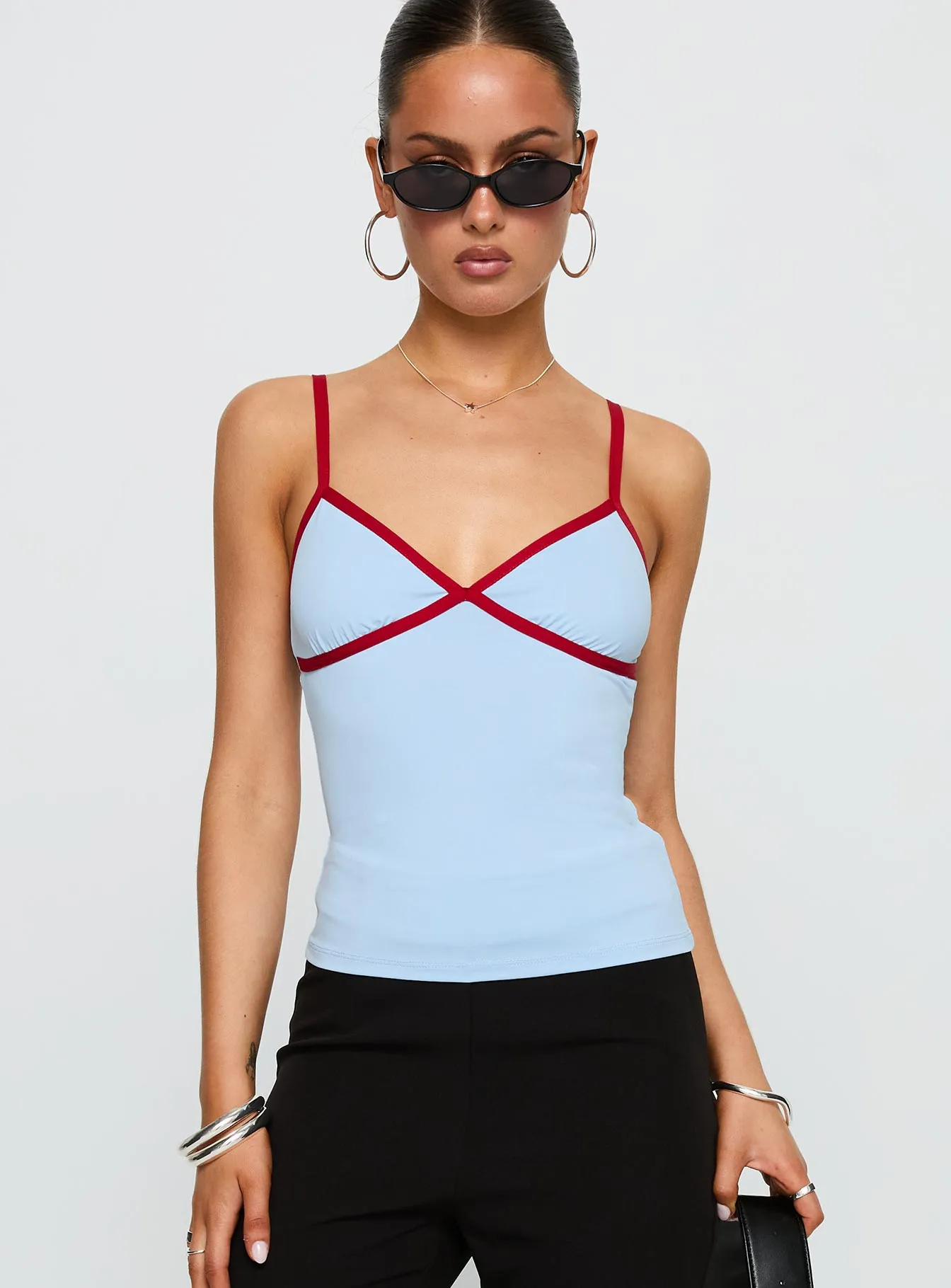 Tiera Top Blue / Red sold by Princess Polly product image thumbnail 2