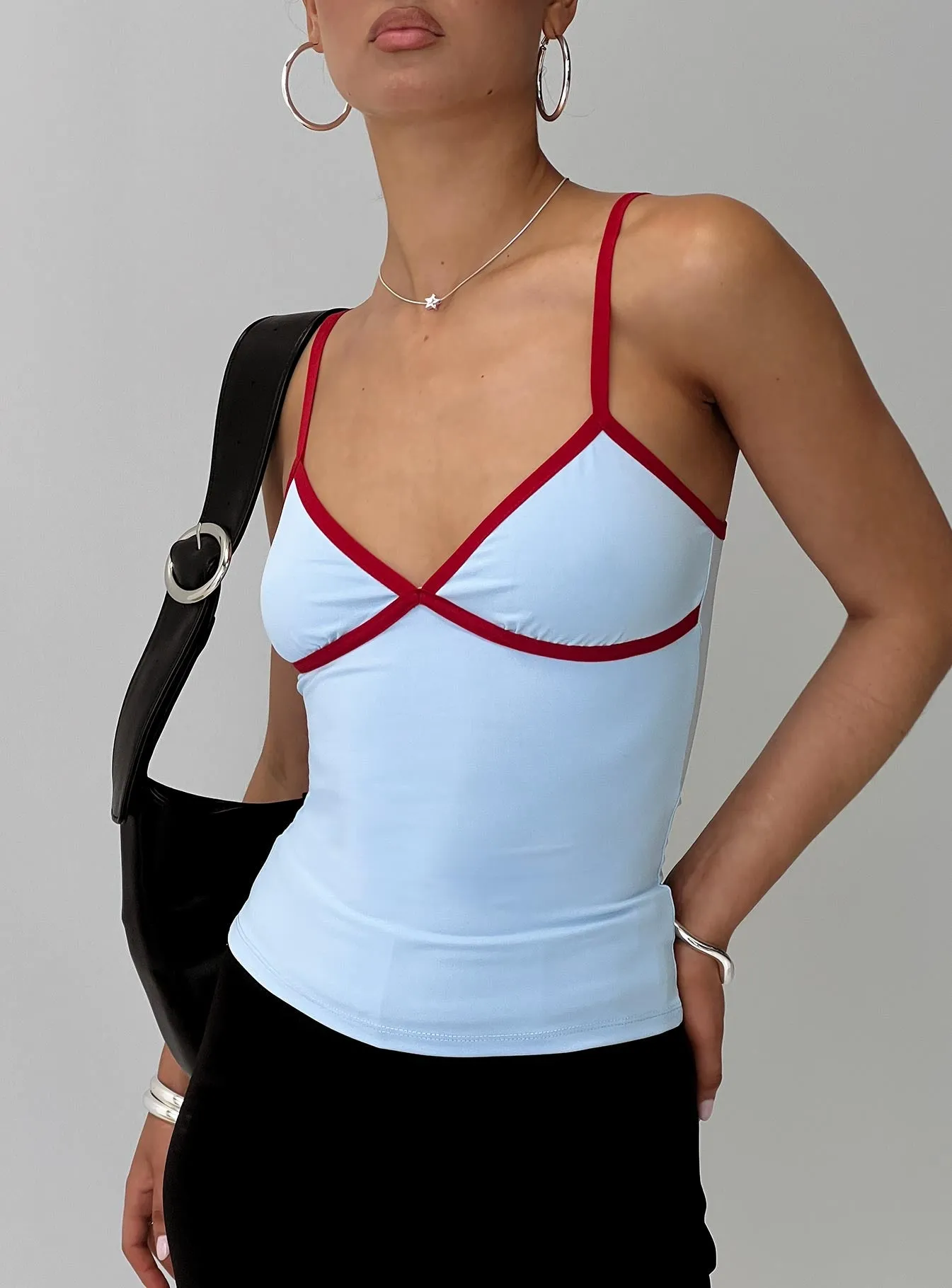 Tiera Top Blue / Red sold by Princess Polly