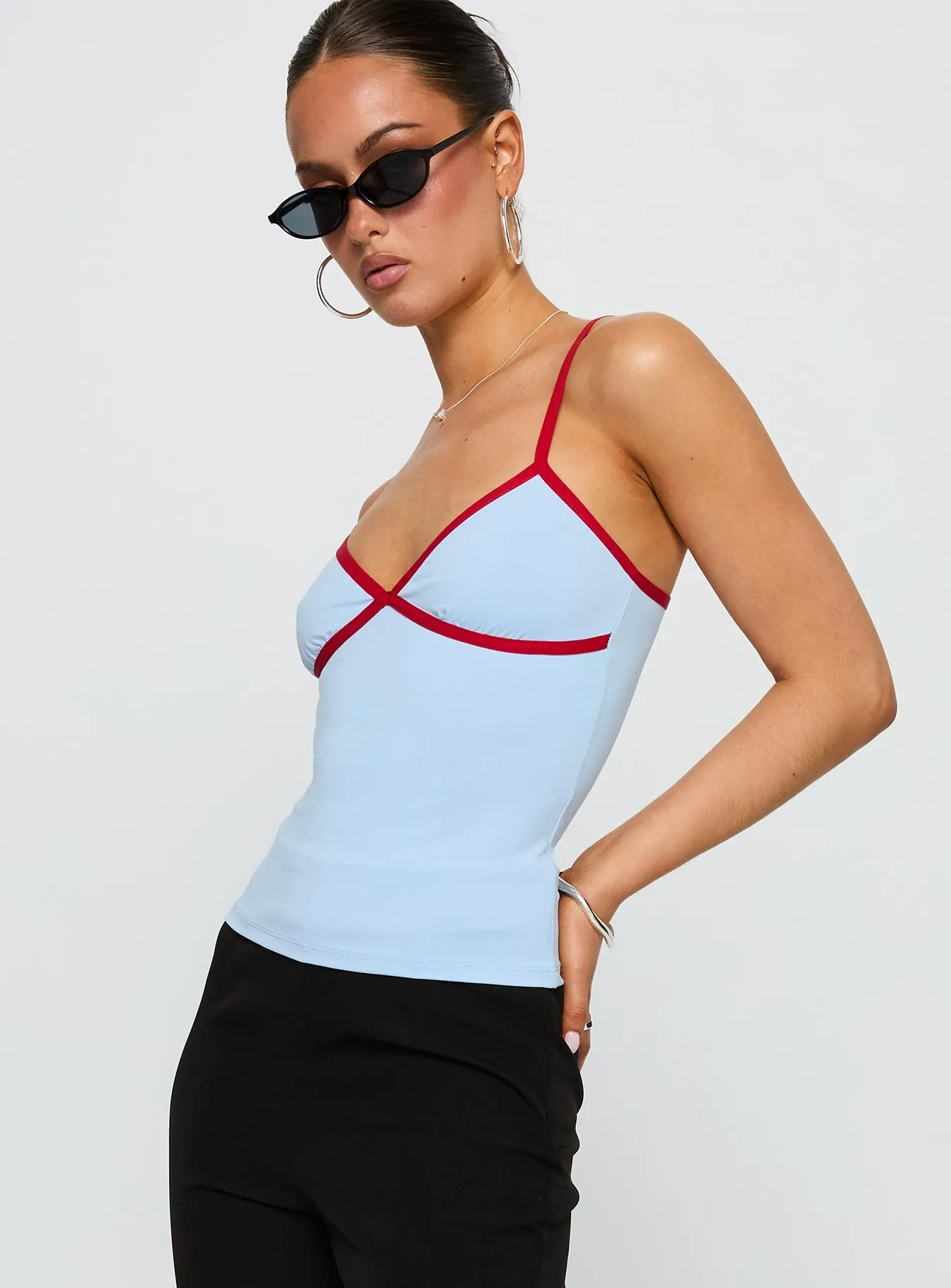 Tiera Top Blue / Red sold by Princess Polly product image thumbnail 4