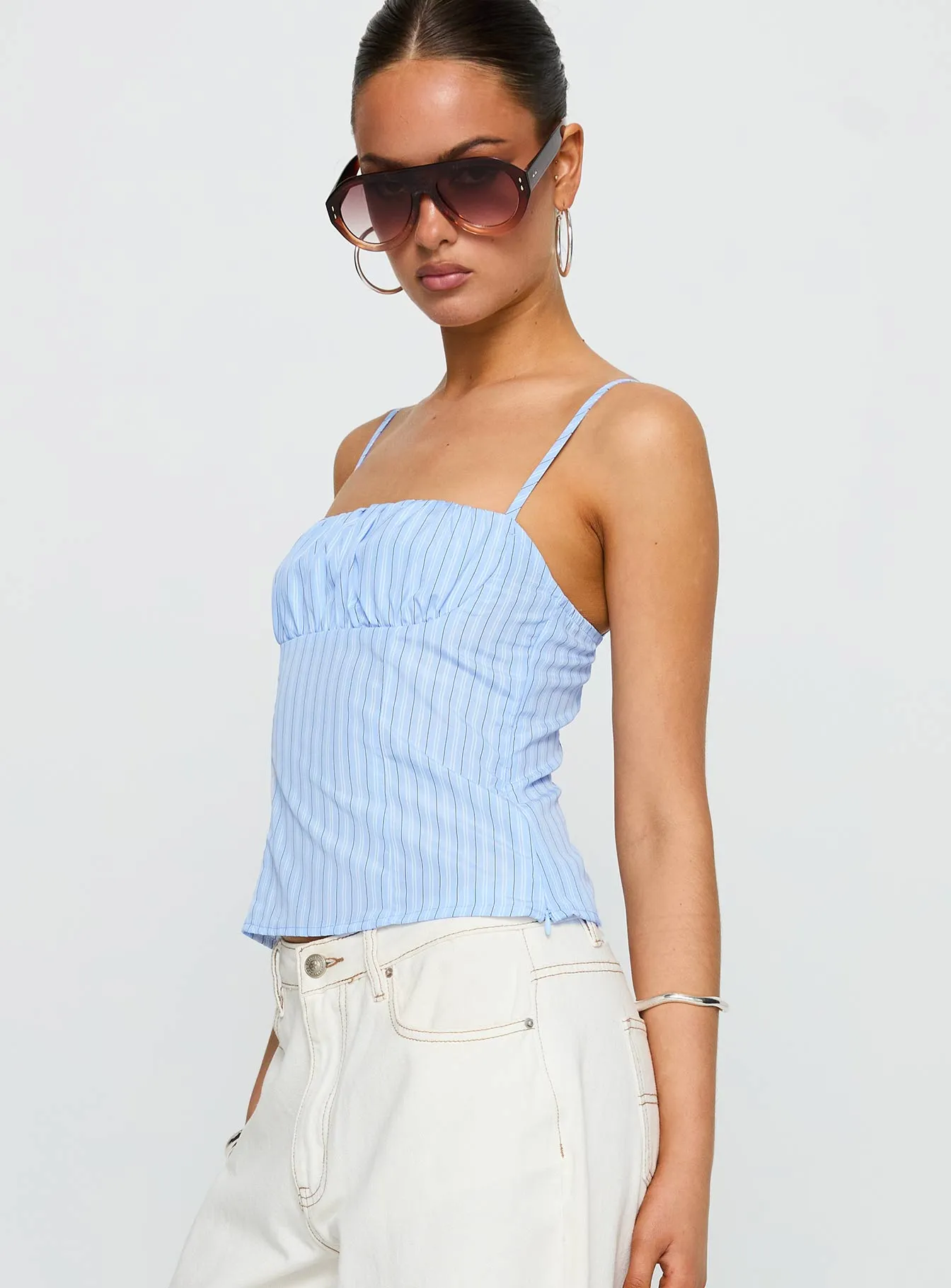 Isolabella Top Blue Stripe sold by Princess Polly product image thumbnail 3
