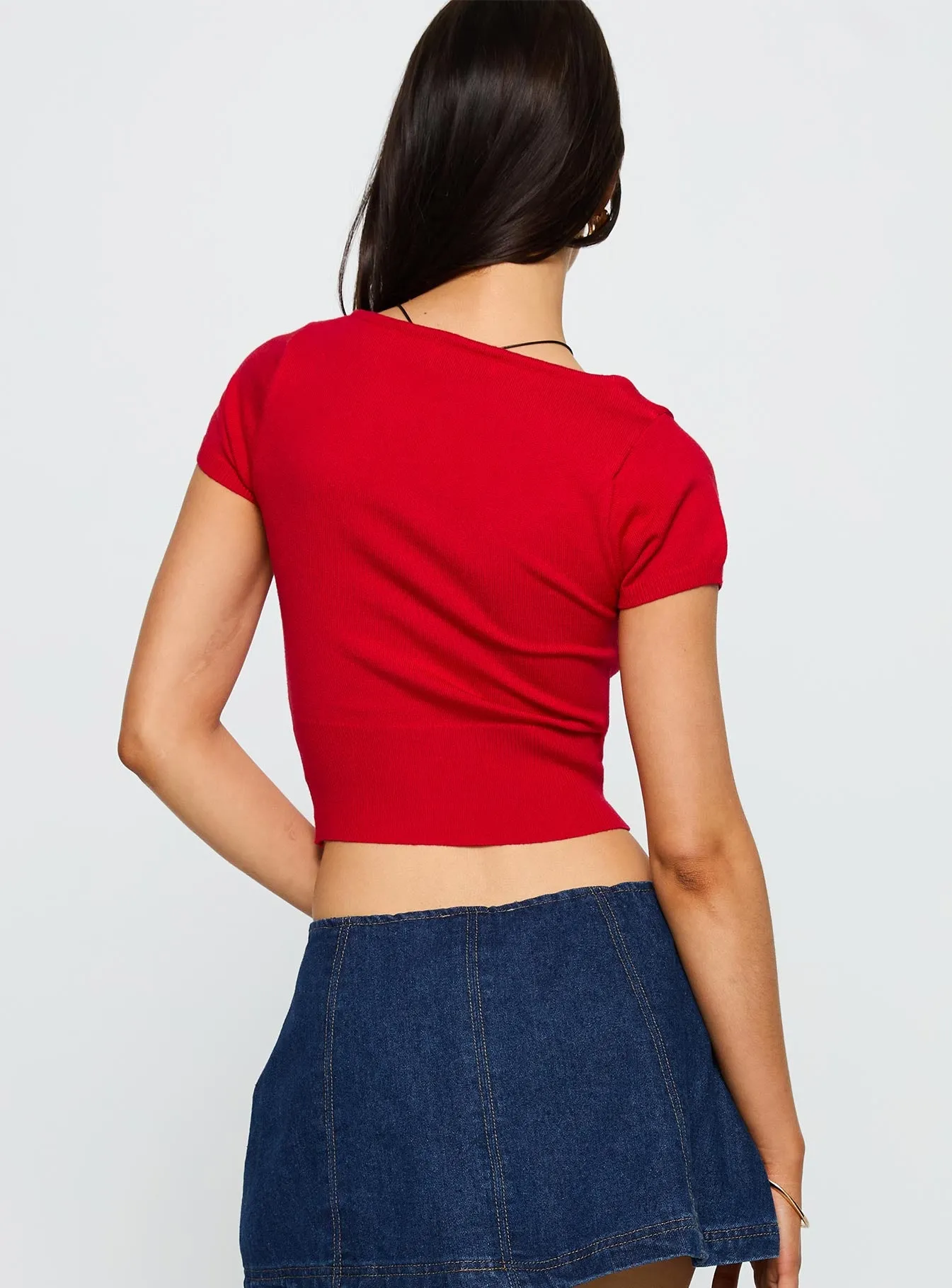Pretty Sweet Button Up Top Red sold by Princess Polly product image thumbnail 5