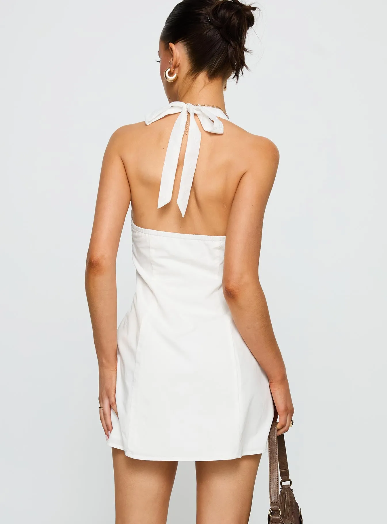 Journey On Halter Mini Dress White sold by Princess Polly product image thumbnail 5