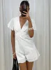 Full Of Strangers Playsuit White Stripe sold by Princess Polly