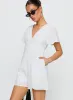 Full Of Strangers Playsuit White Stripe sold by Princess Polly