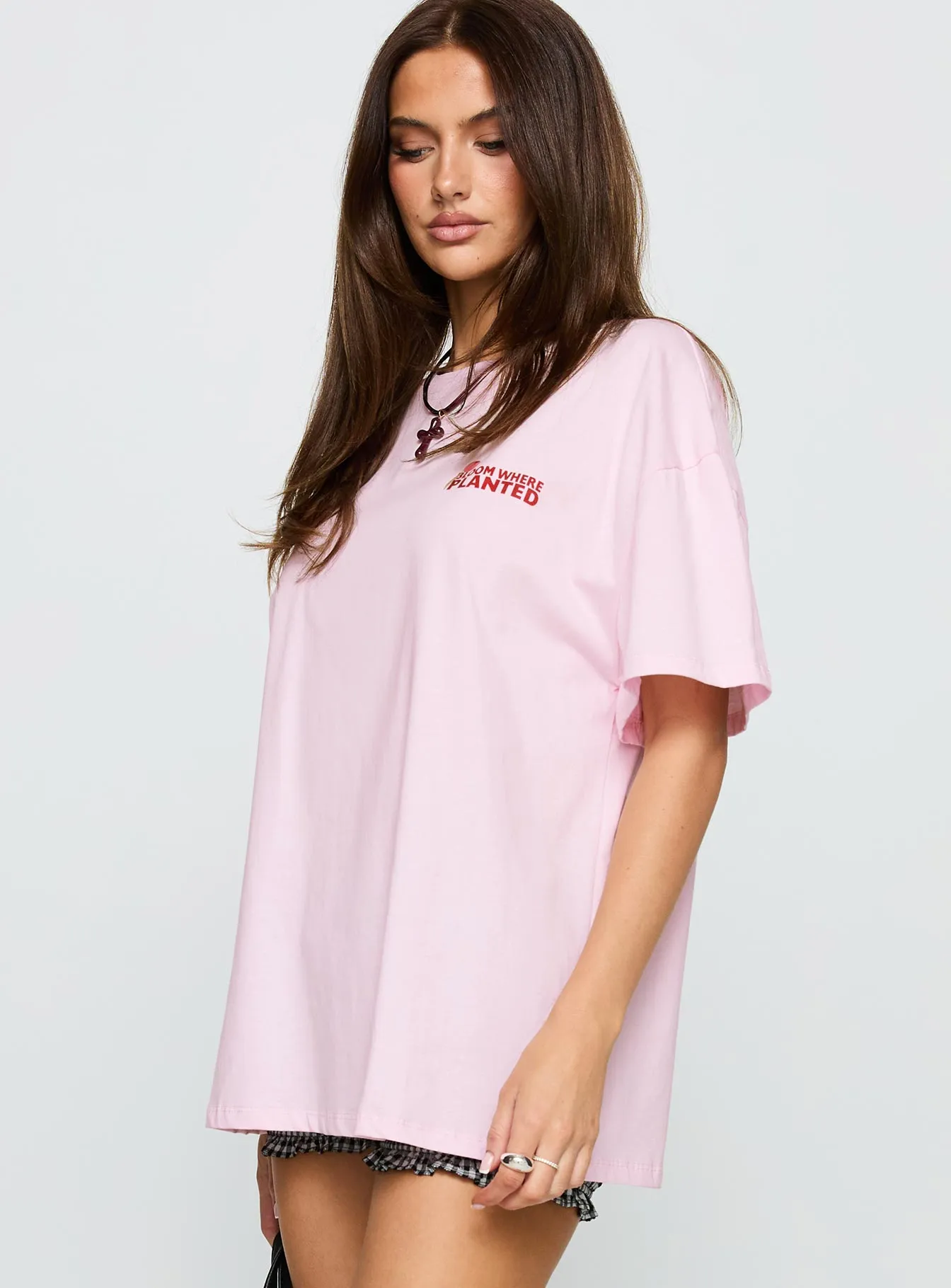 Flower Chart Oversized Tee Pink sold by Princess Polly product image thumbnail 4