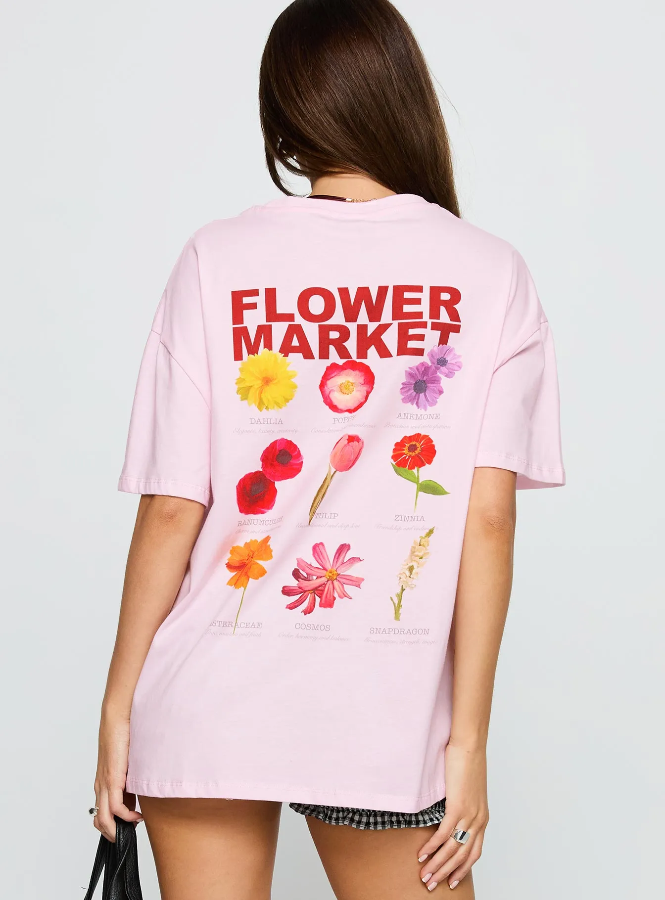 Flower Chart Oversized Tee Pink sold by Princess Polly product image thumbnail 5