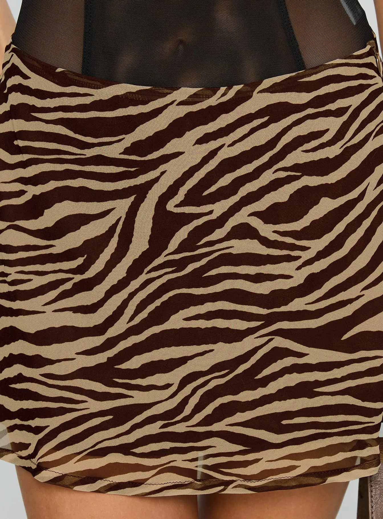 Feed The Soul Mini Skirt Brown / Zebra sold by Princess Polly product image thumbnail 5