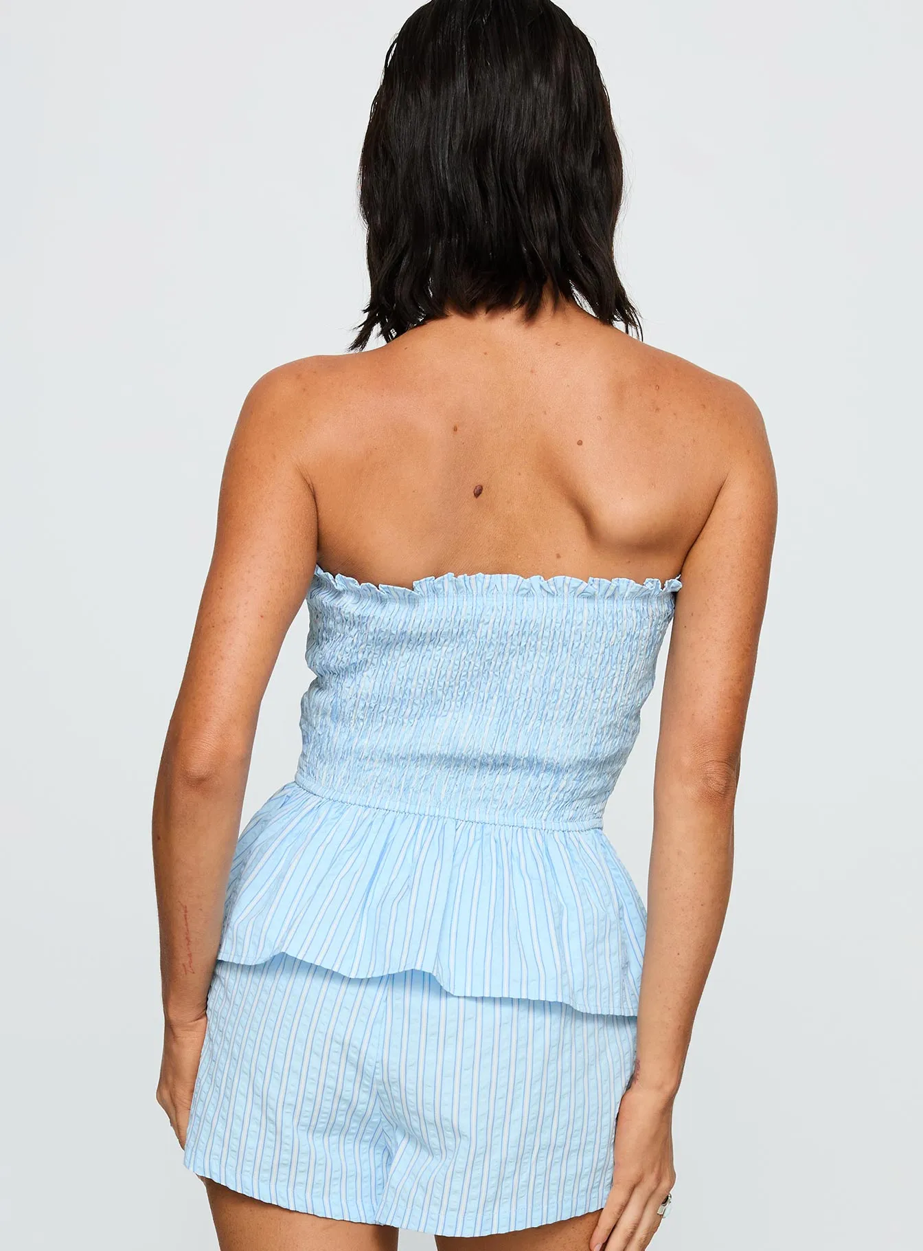 Saskea Strapless Top Blue sold by Princess Polly product image thumbnail 5