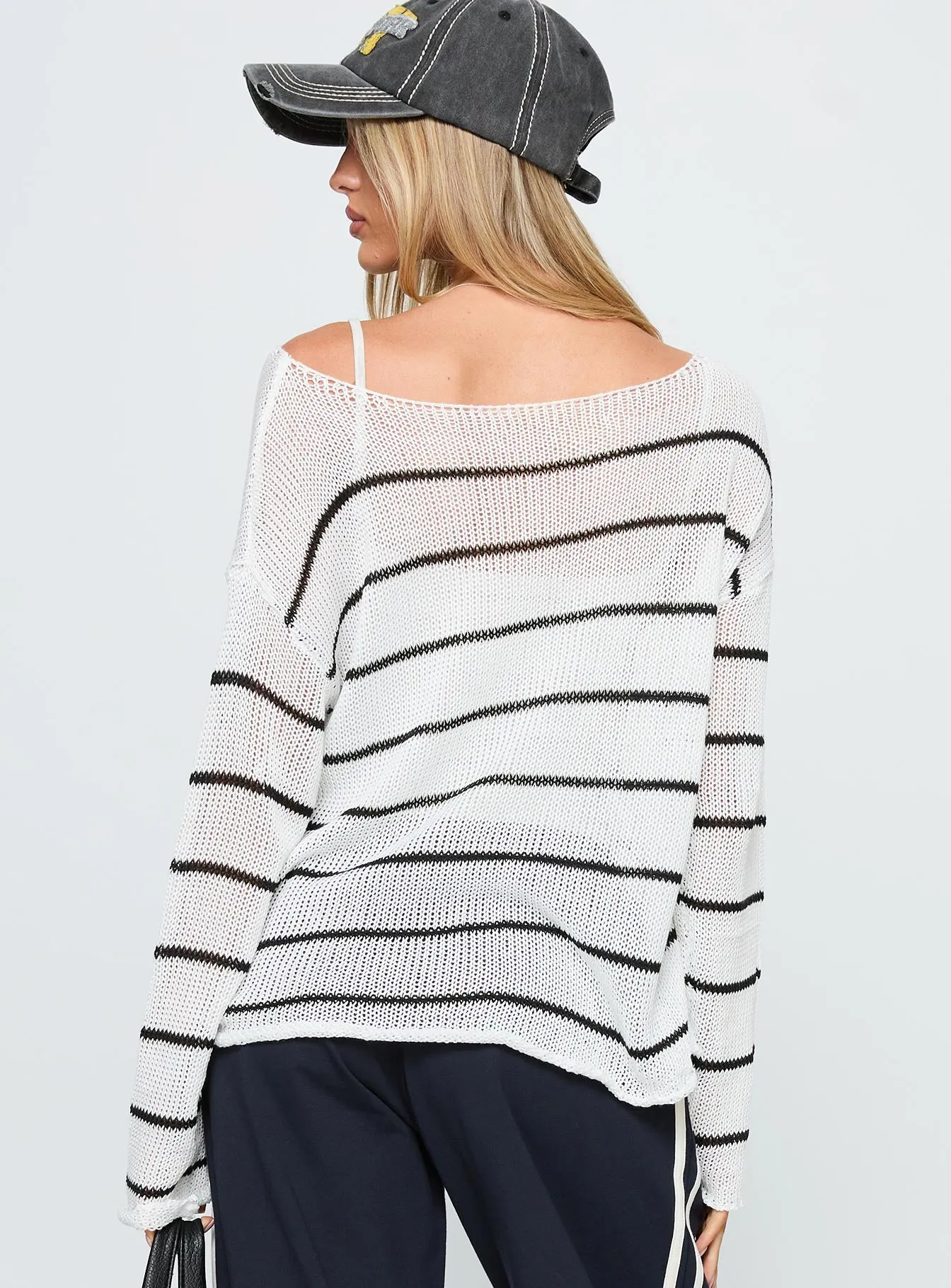 Alperton Knit Sweater Cream Stripe sold by Princess Polly product image thumbnail 5