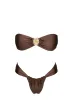 Summer Season Ruched Side Bikini Bottoms Brown sold by Princess Polly