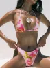 Sandbar Triangle Bikini Top Pink Floral sold by Princess Polly