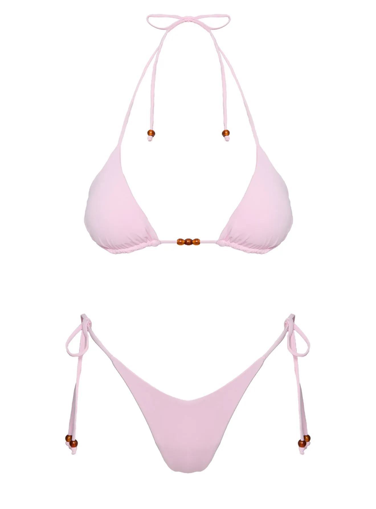 Nevaeh Beaded Triangle Bikini Top Pink sold by Princess Polly product image thumbnail 5