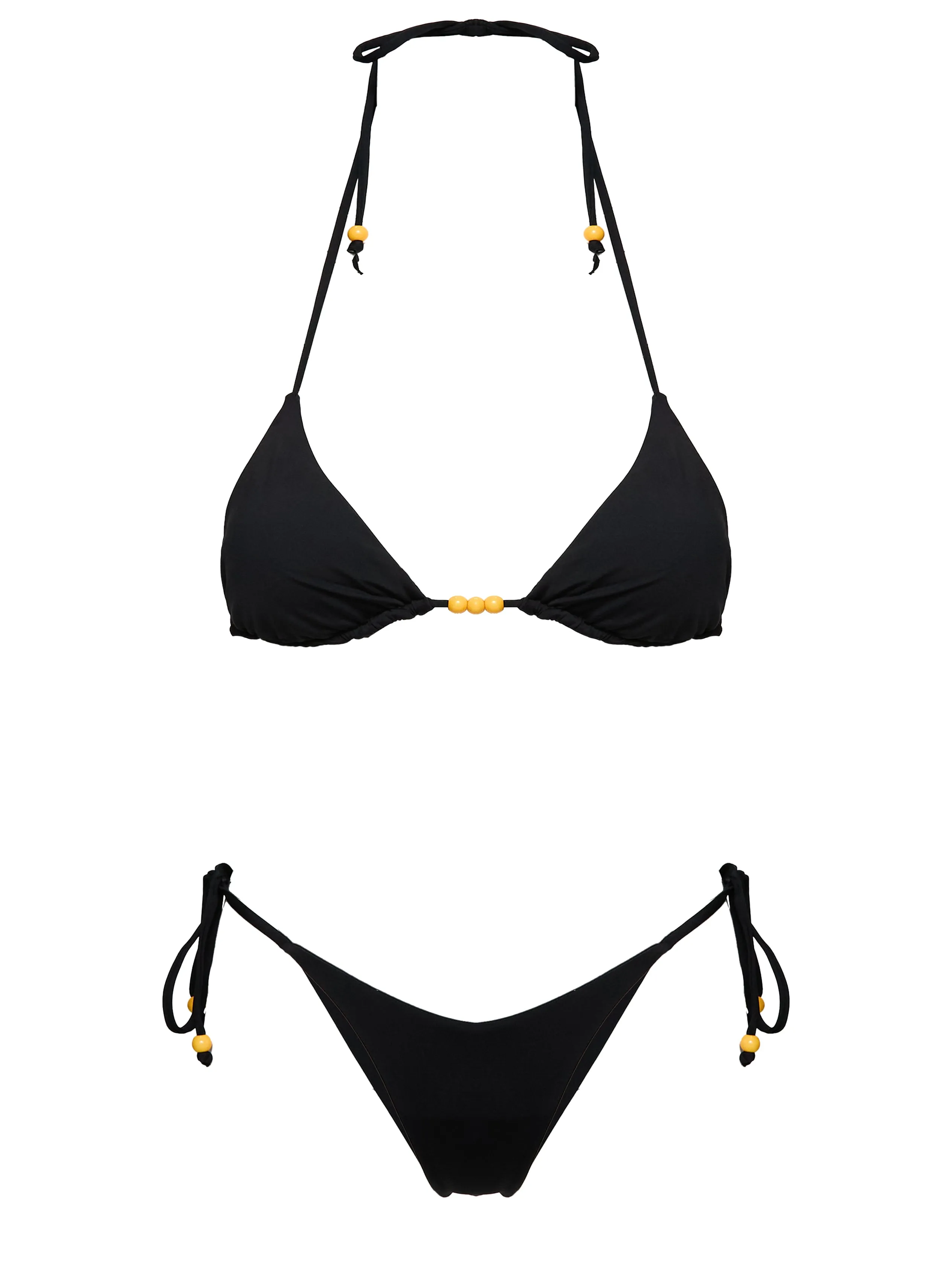 Glora Tie Side Beaded Bikini Bottom Black sold by Princess Polly product image thumbnail 5