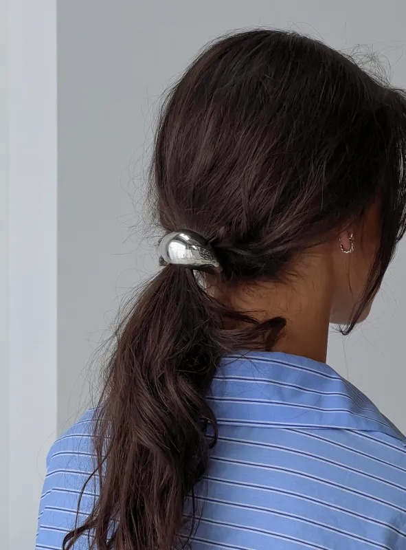 Heart Mend Statement Hair Tie Silver sold by Princess Polly