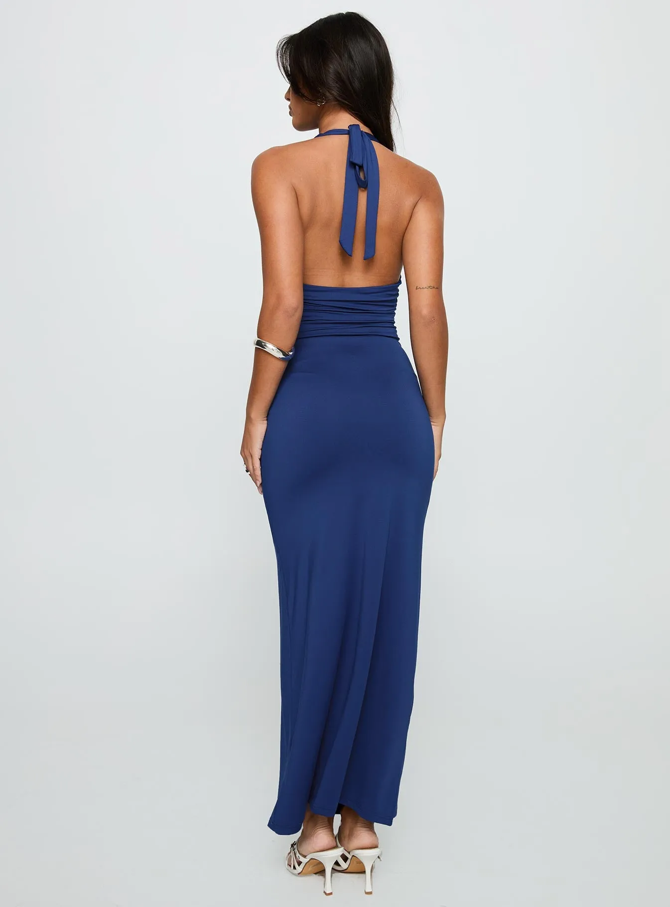 Labour Of Love Halter Maxi Dress Cobalt sold by Princess Polly product image thumbnail 5