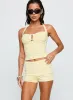 Edamame Micro Shorts Yellow Stripe sold by Princess Polly