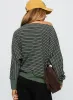 Zaylah Contrast Cuff Jumper Green sold by Princess Polly