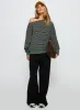 Zaylah Contrast Cuff Jumper Green sold by Princess Polly