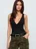 Midnight In Paris Backless Bodysuit Black sold by Princess Polly