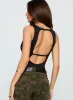 Midnight In Paris Backless Bodysuit Black sold by Princess Polly