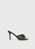 Monroe Heels Black Mesh sold by Princess Polly