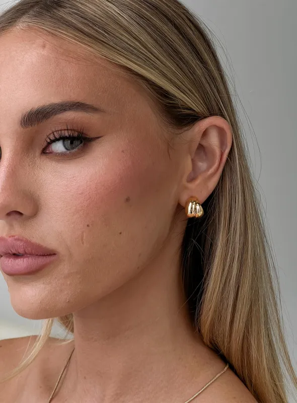 Beck And Call Earrings Gold sold by Princess Polly