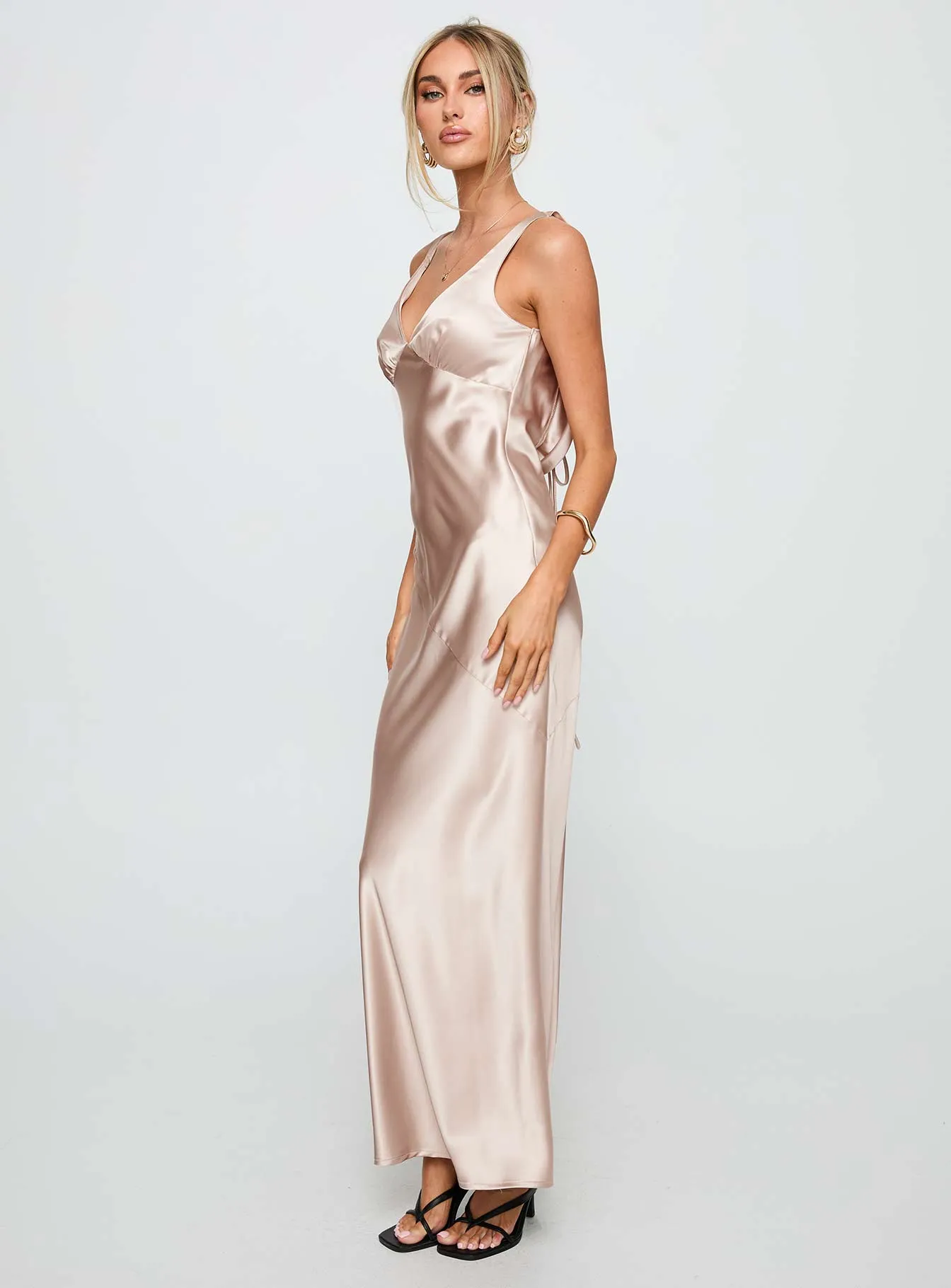 Northern Star Maxi Dress Champagne sold by Princess Polly product image thumbnail 4