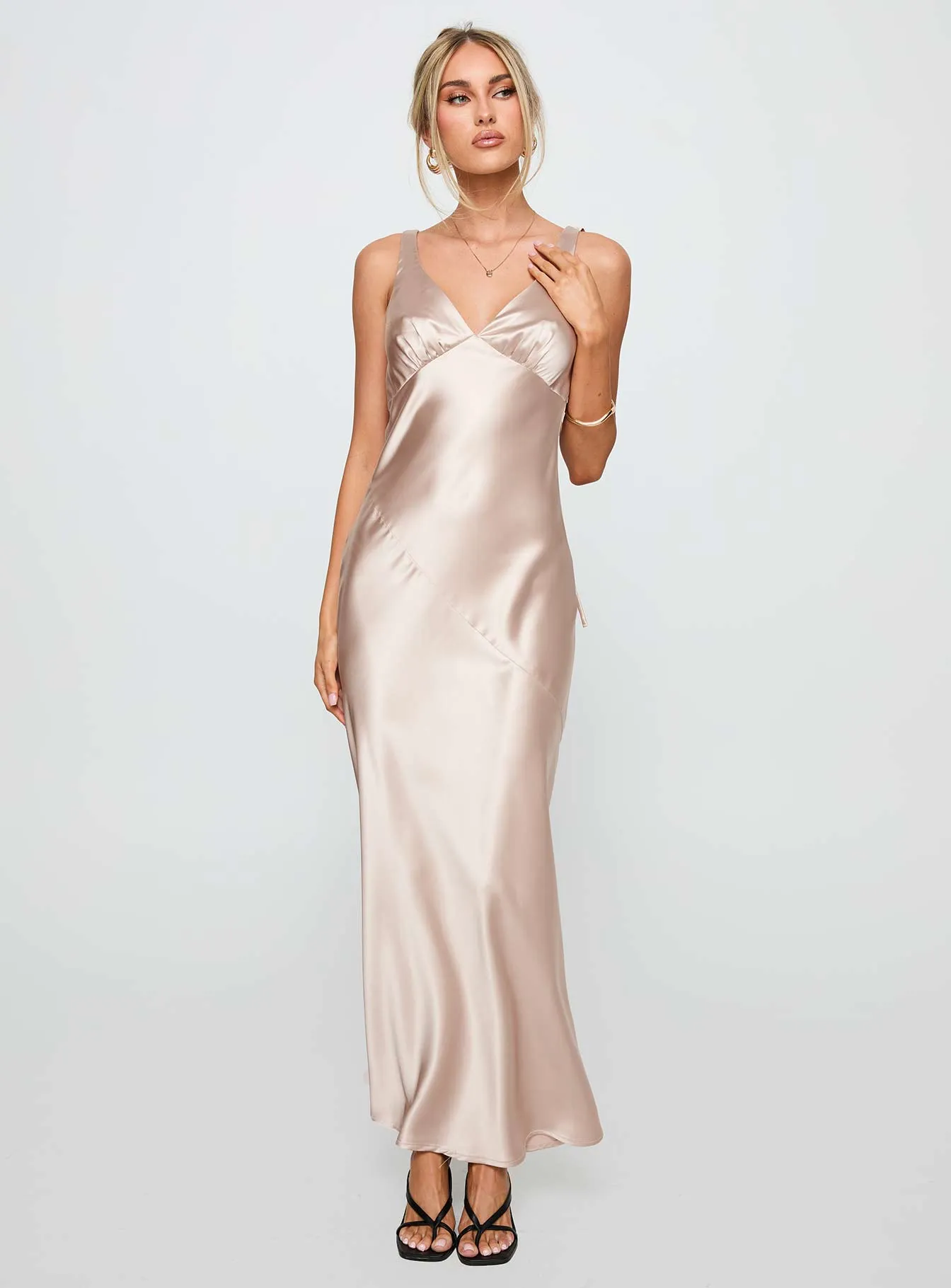 Northern Star Maxi Dress Champagne sold by Princess Polly product image thumbnail 2