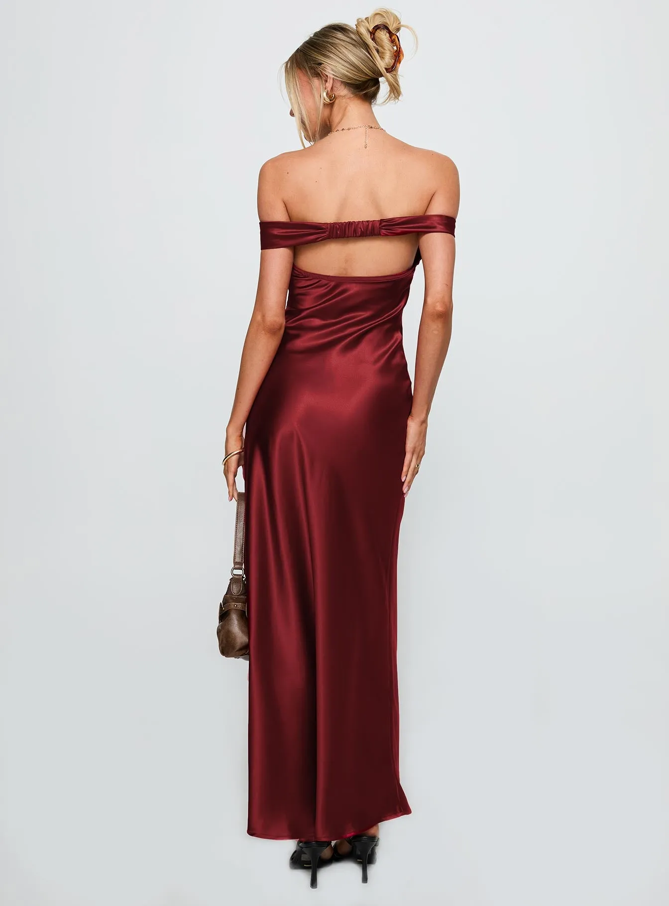 Heartthrobs Off The Shoulder Maxi Dress Red sold by Princess Polly product image thumbnail 5