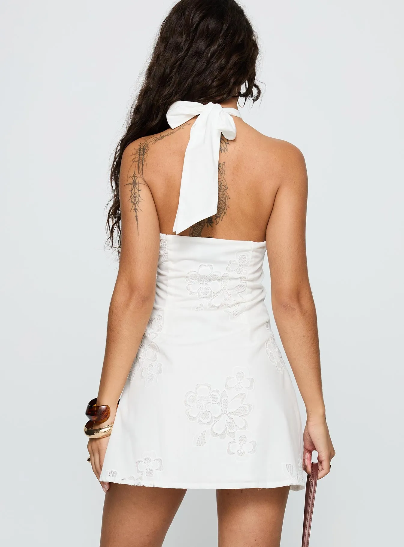 Since Way Back Halter Mini Dress White sold by Princess Polly product image thumbnail 5