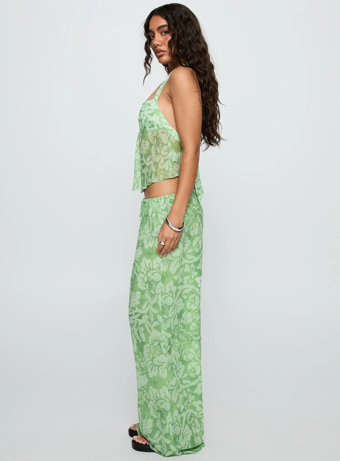 Finesse Pants Green Floral sold by Princess Polly product image thumbnail 4