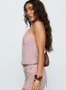 Electric Night Halter Tie Back Top Pink Stripe sold by Princess Polly