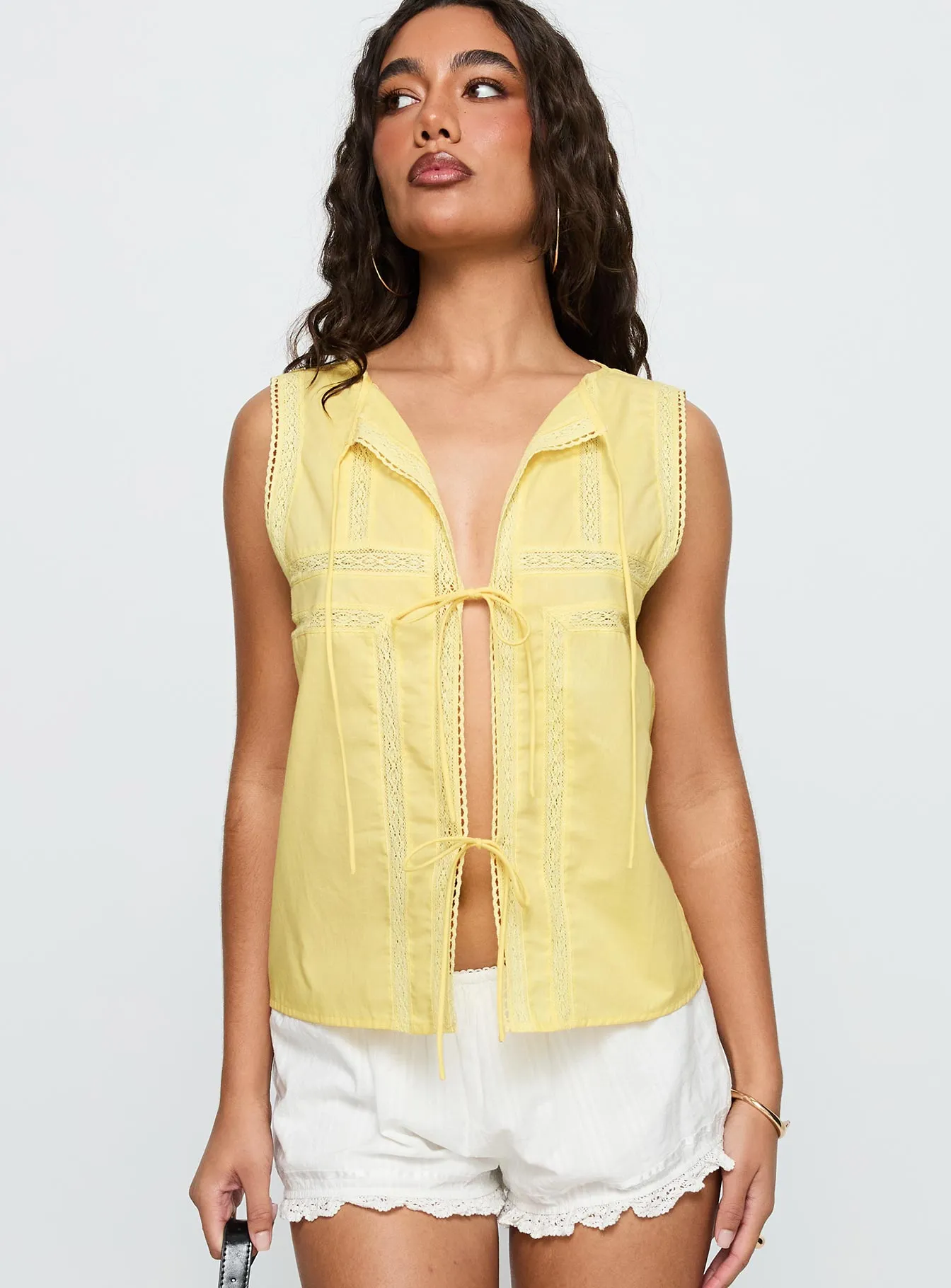 Angourie Blouse Top Lemon sold by Princess Polly product image thumbnail 2