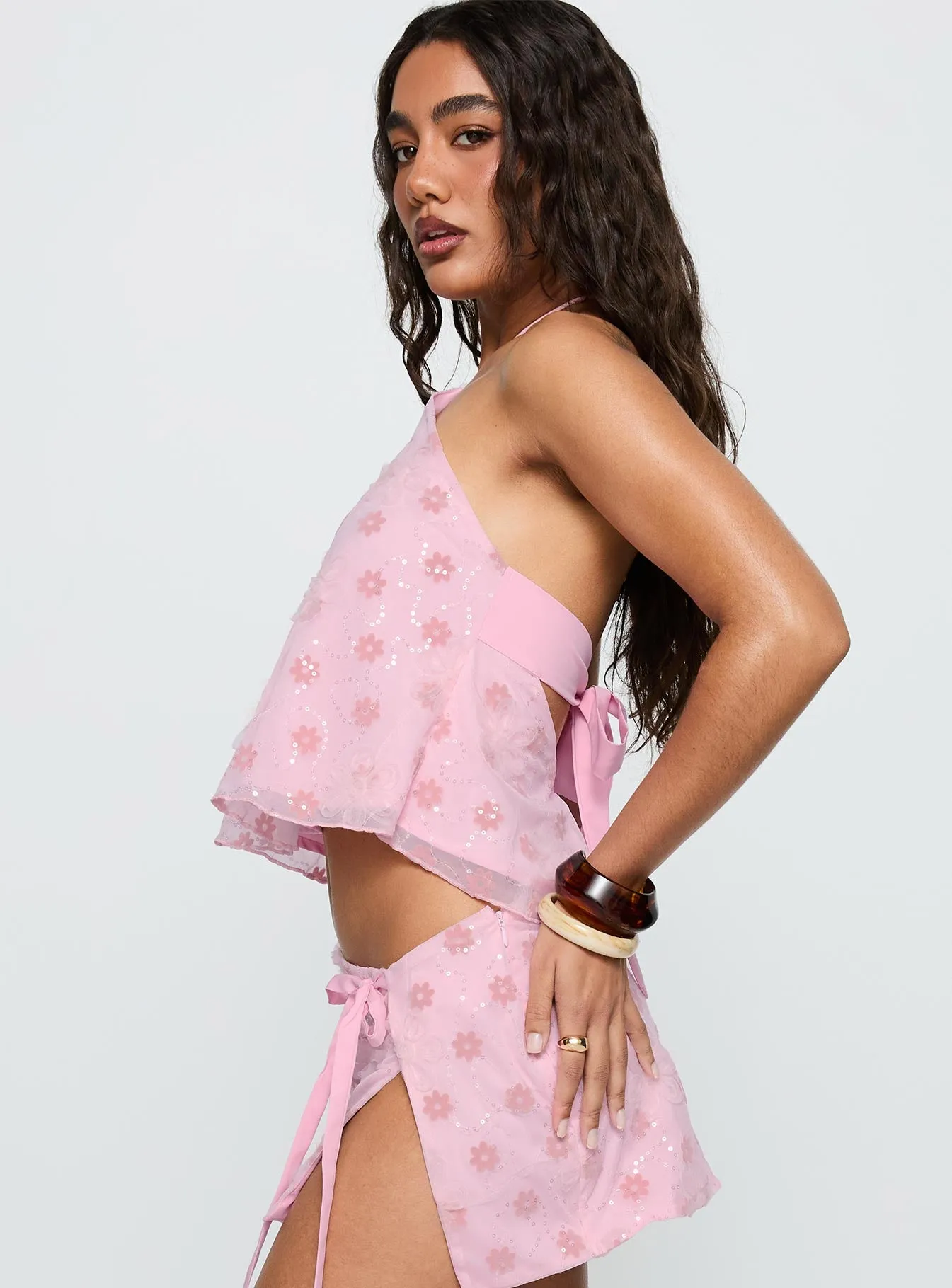 Remembering Tie Back Top Pink sold by Princess Polly product image thumbnail 4