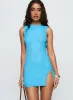 Dorian Open Back Mini Dress Blue sold by Princess Polly