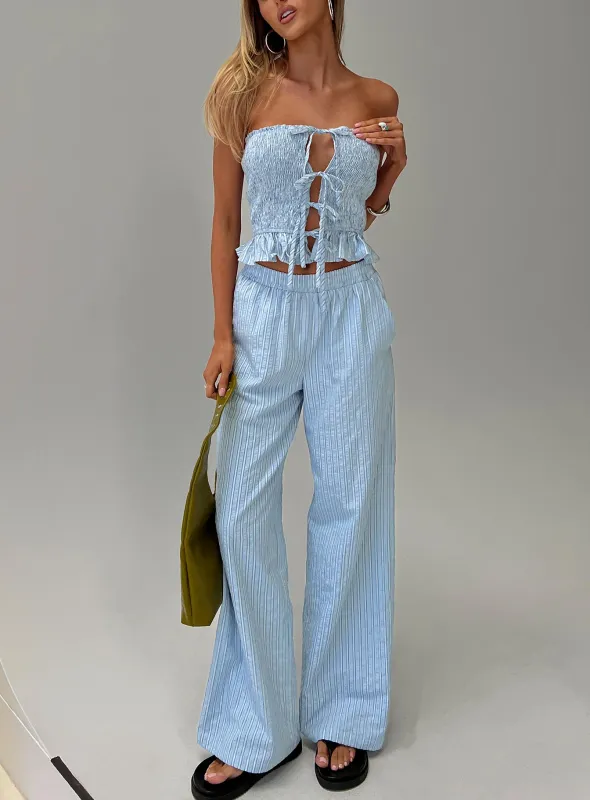 Sudden Sorcery Strapless Set Blue sold by Princess Polly