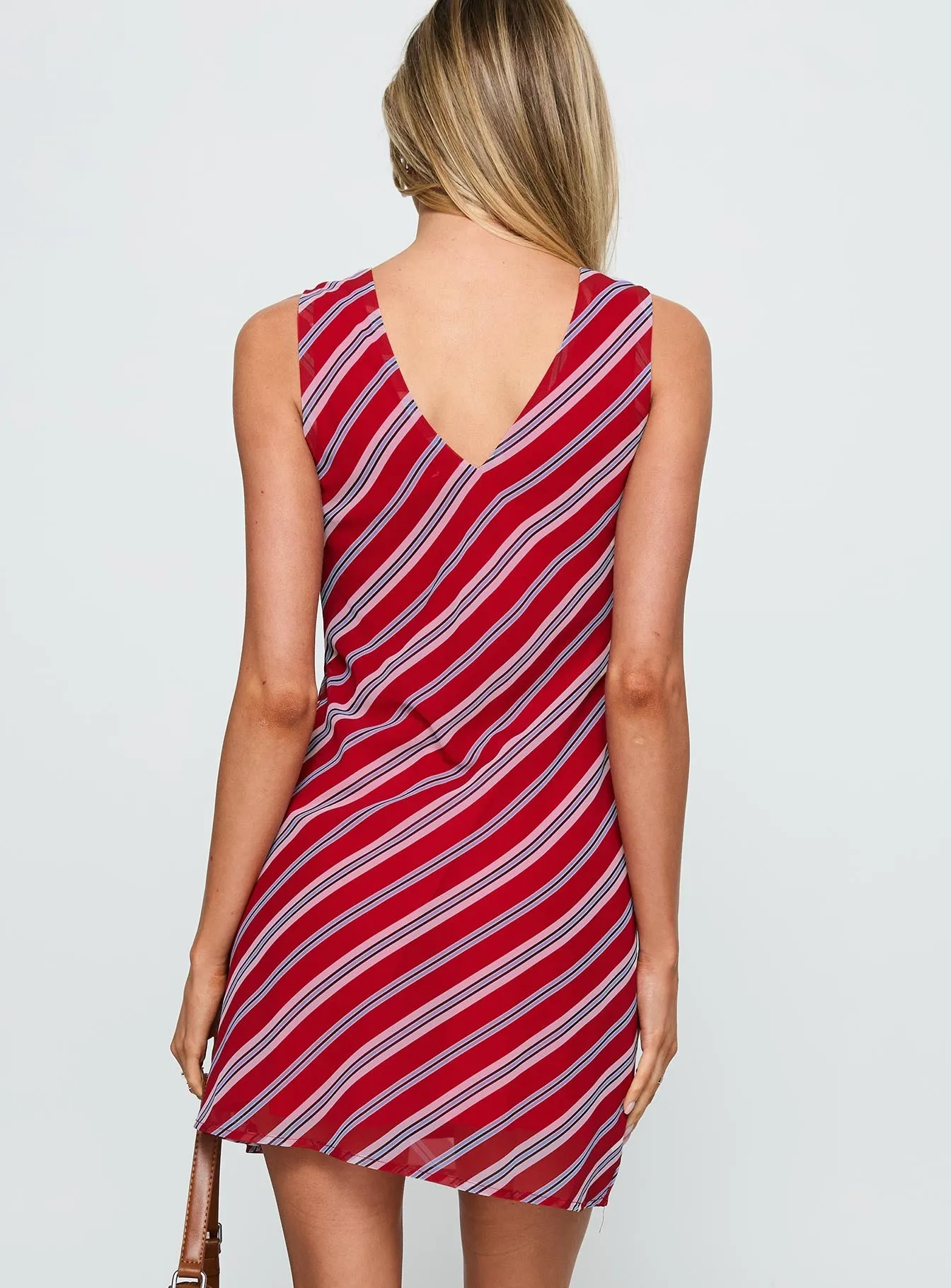 Nadiah Mini Dress Red Stripe sold by Princess Polly product image thumbnail 4