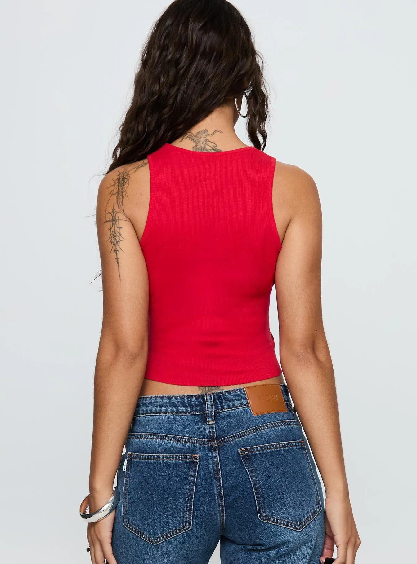Boot Scootin Graphic Tank Top Red sold by Princess Polly product image thumbnail 5