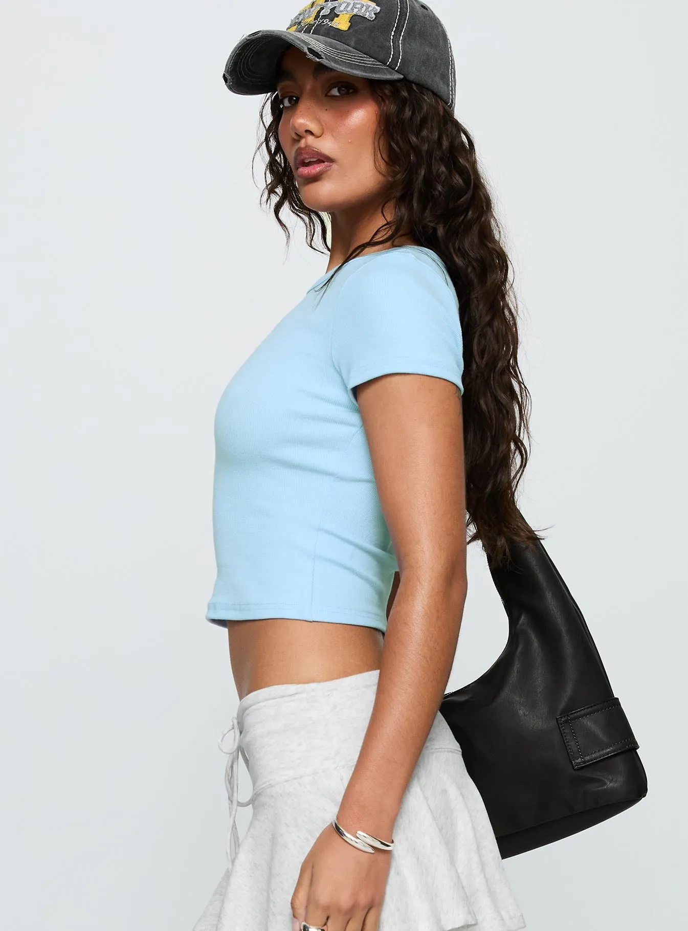 Baseline Scoop Rib Tee Light Blue sold by Princess Polly product image thumbnail 4