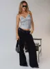 Baccarat Mid Rise Wide Leg Belted Jeans Black sold by Princess Polly