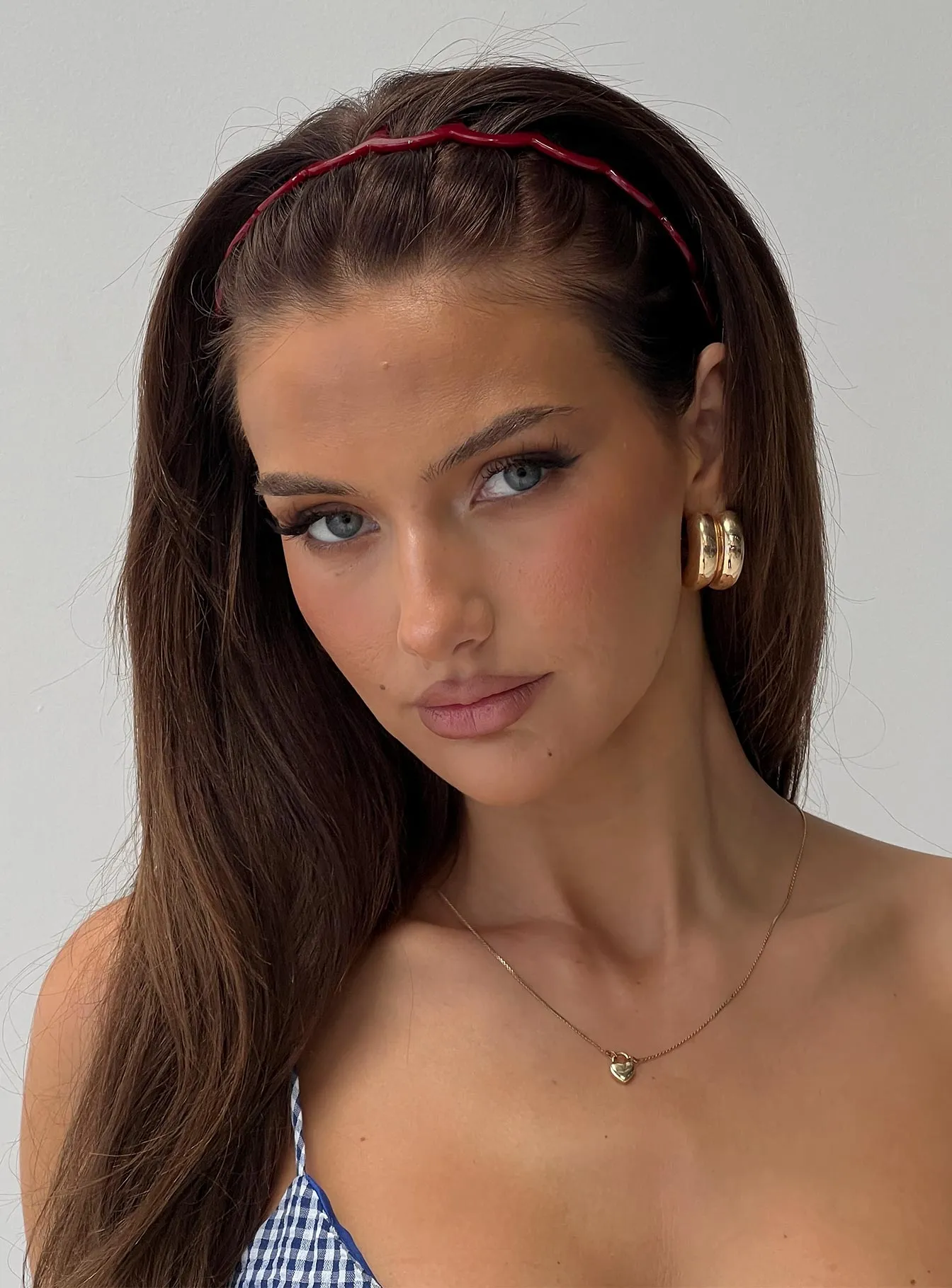 Demie Headband Burgundy sold by Princess Polly