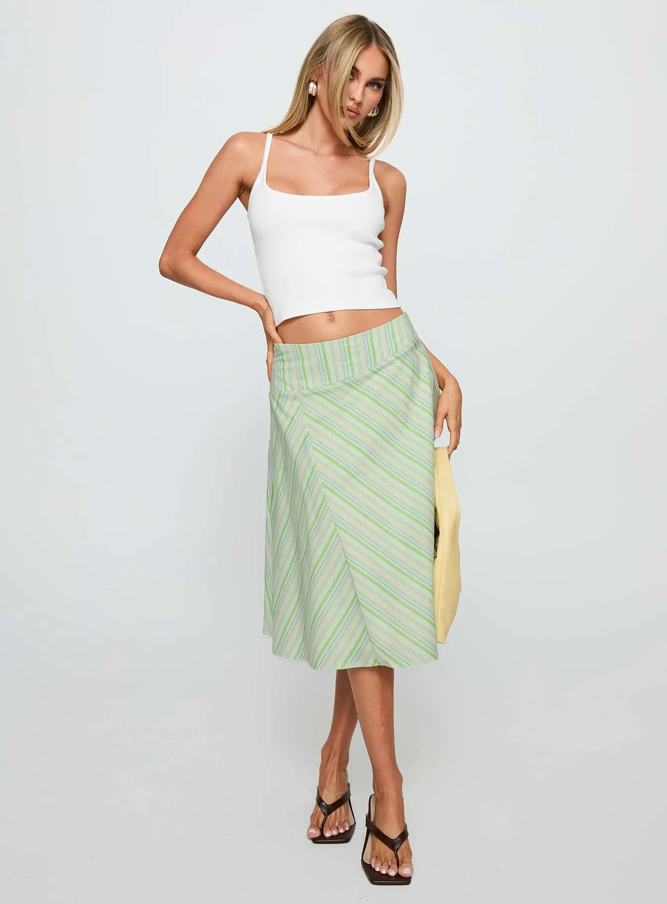 Vettie Midi Skirt Green Multi sold by Princess Polly product image thumbnail 2