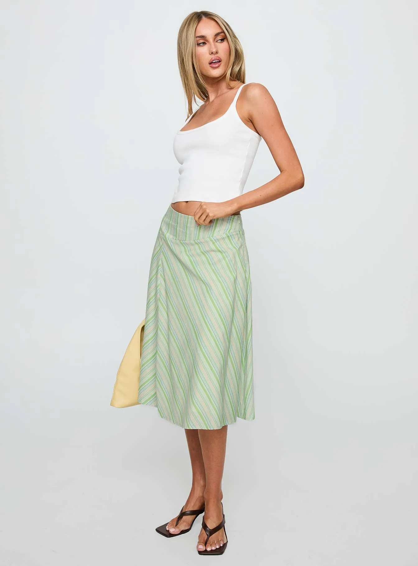 Vettie Midi Skirt Green Multi sold by Princess Polly product image thumbnail 4