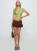 Lindy Button Up Sheer Top Green sold by Princess Polly