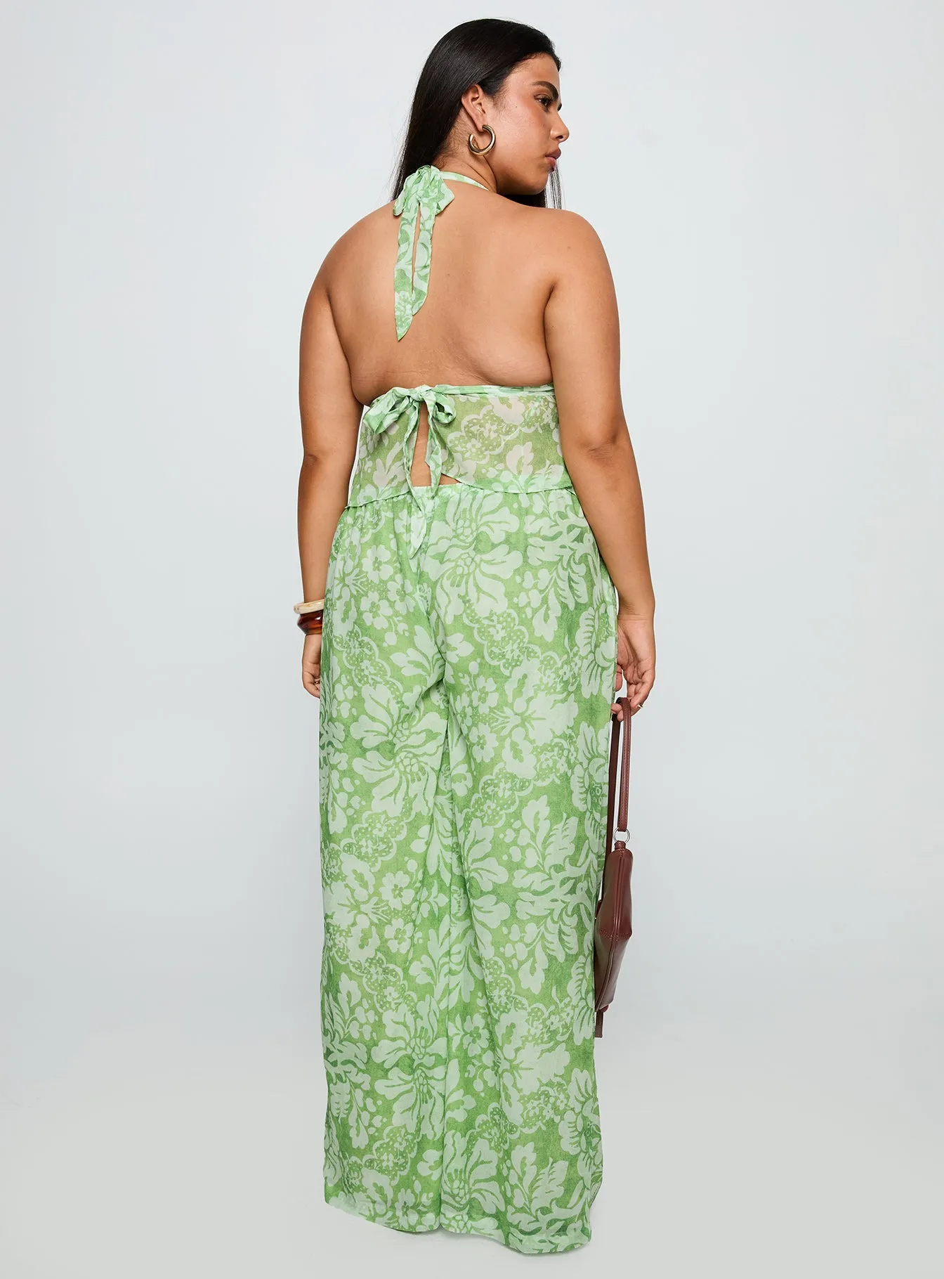 Finesse Pants Green Floral Curve sold by Princess Polly product image thumbnail 5