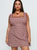 Dasha Mini Dress Red Check Curve sold by Princess Polly