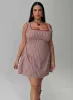 Dasha Mini Dress Red Check Curve sold by Princess Polly