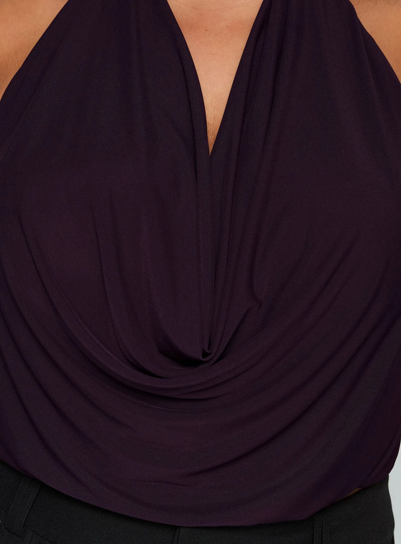 Carefree Days Cowl Neck Top Purple Curve sold by Princess Polly product image thumbnail 5