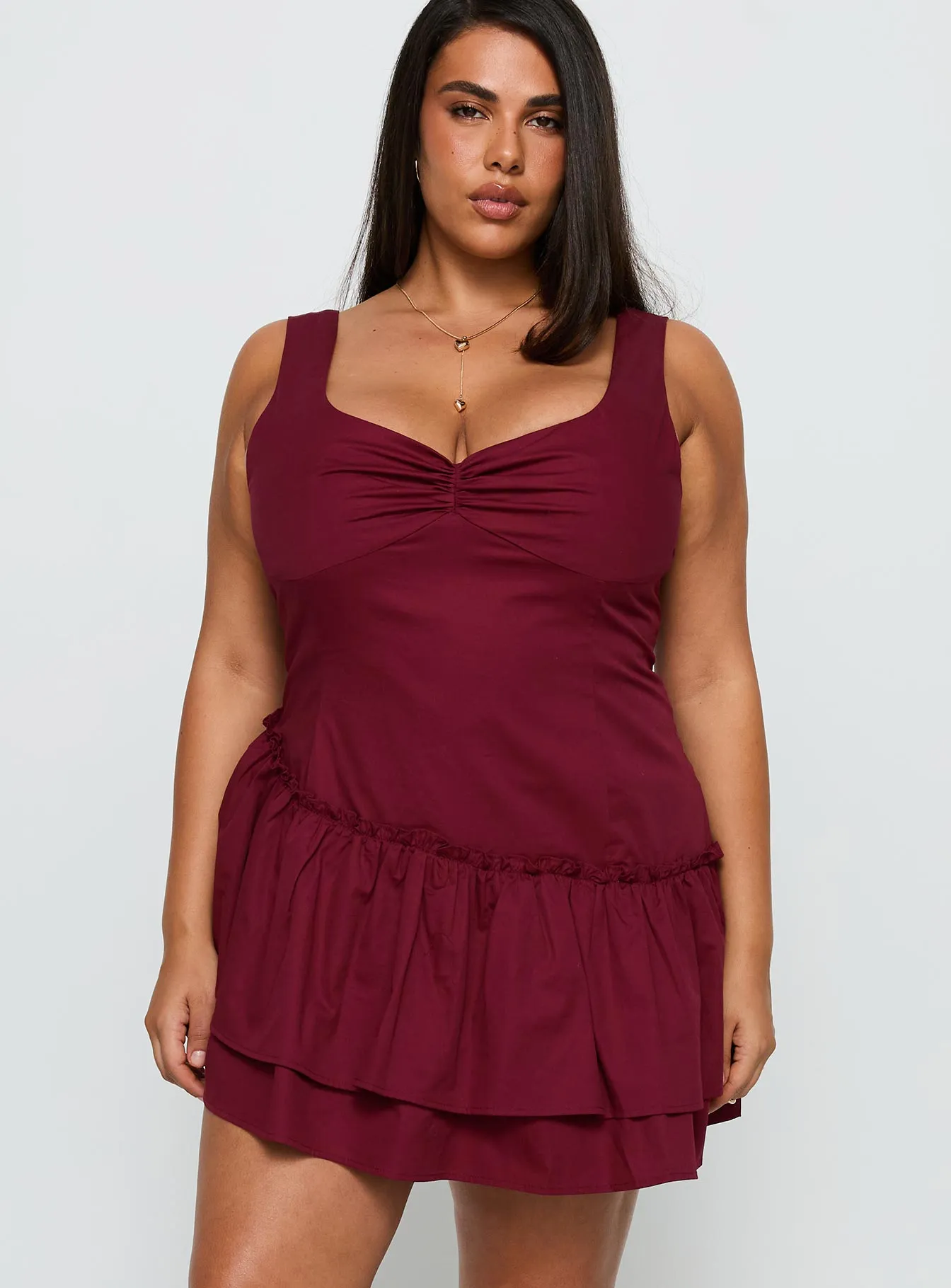 Shantelle Romper Burgundy Curve sold by Princess Polly product image thumbnail 2